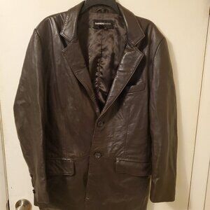Tanners Avenue M Lamb Leather Two Button Jacket